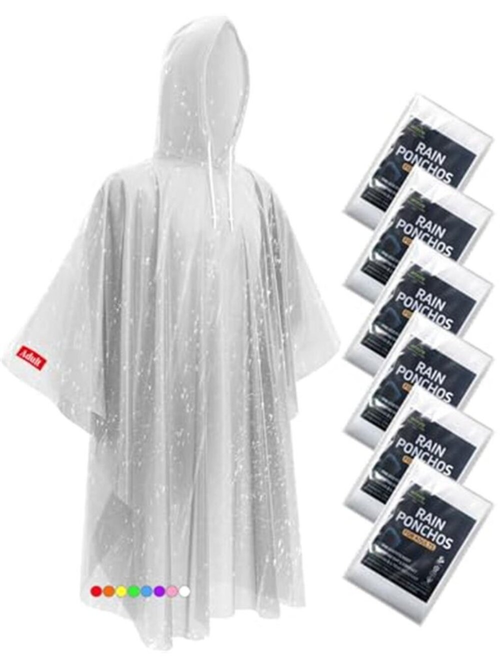 Disposable Rain Ponchos Adults Waterproof Emergency Camping Festival Rain Gear